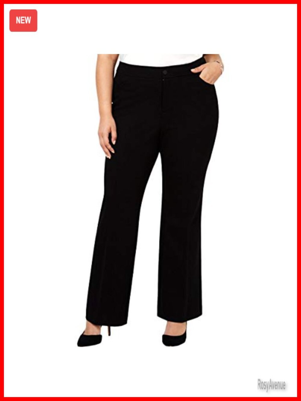 Anne Klein Womens 5 Pocket Bootcut Trouser Pant Ponte Stretch Work